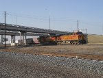 BNSF 4474  27Feb2011  Doing a little yardwork 